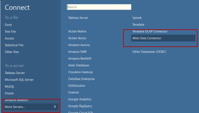 Web Data Connector