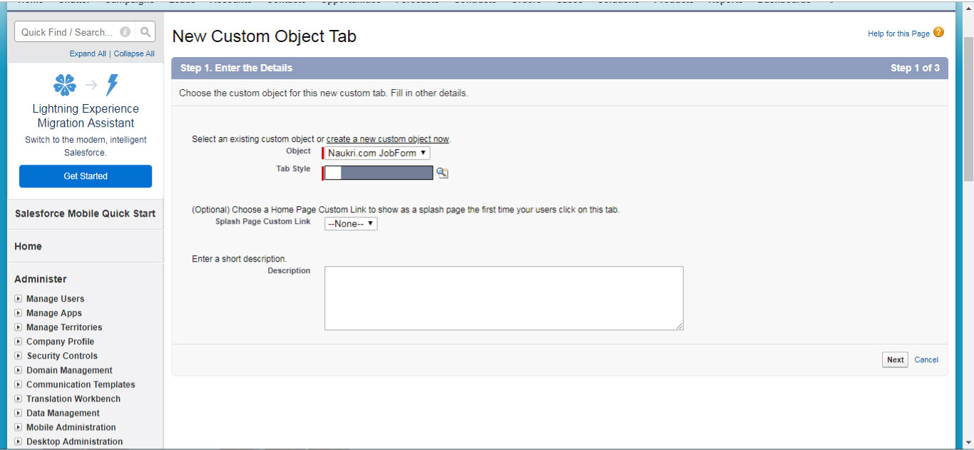 New Custom Object Tab New Custom Object Tab