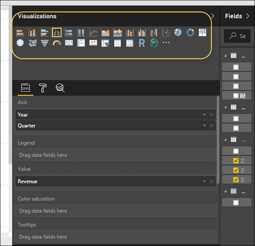 How to create a power bi visualization